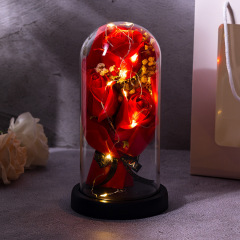 Valentine's Day Eternal Rose Lanternshade High-end Birthday Gifts for Girlfriends and Wife Glowing Gifts
