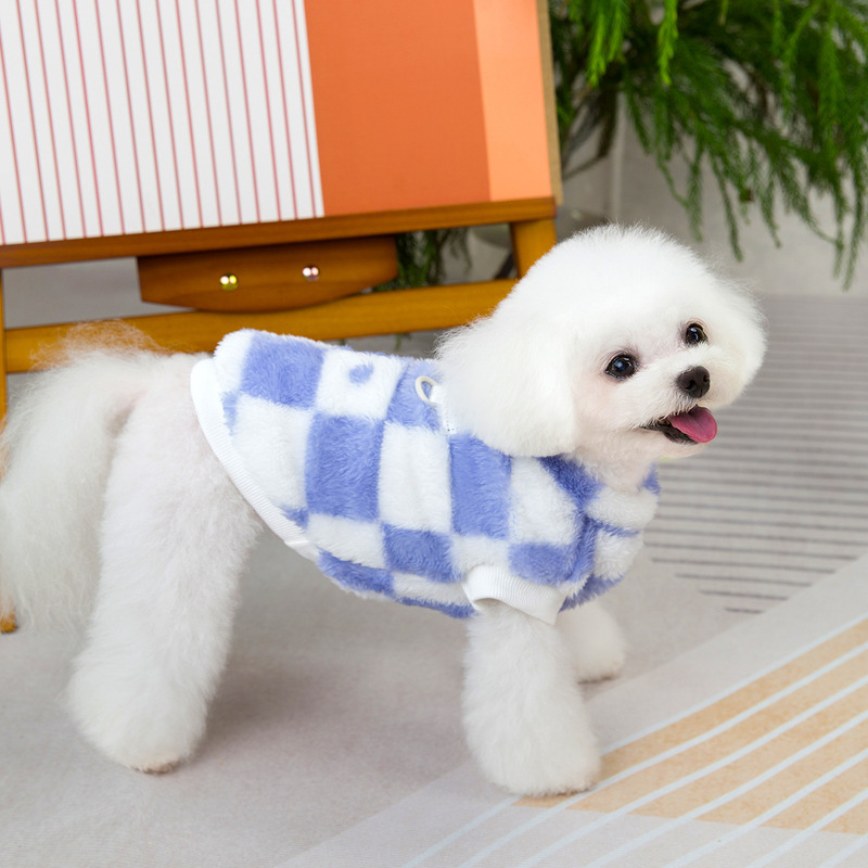 Pet dog clothes pet two-legged velvet coat pet dog clothes autumn and winter new 24 three-color velvet coat