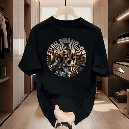 New summer short-sleeved T-shirt men's round neck slim base shirt trendy half-sleeved large-size white ice silk shirt
