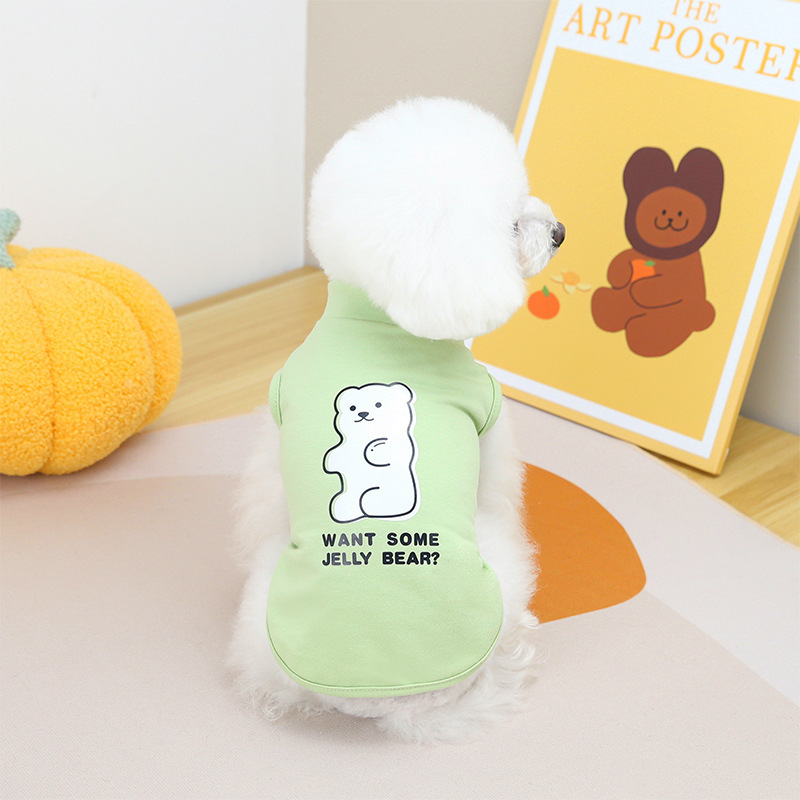 New spring and summer jelly bear vest two-legged small and medium-sized dog clothing