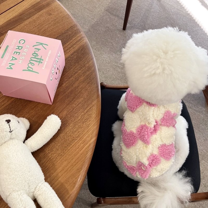 New dog warm vest in autumn Teddy puppy clothes autumn and winter cold-proof Bichon Bear Pomegranate Cat Vest