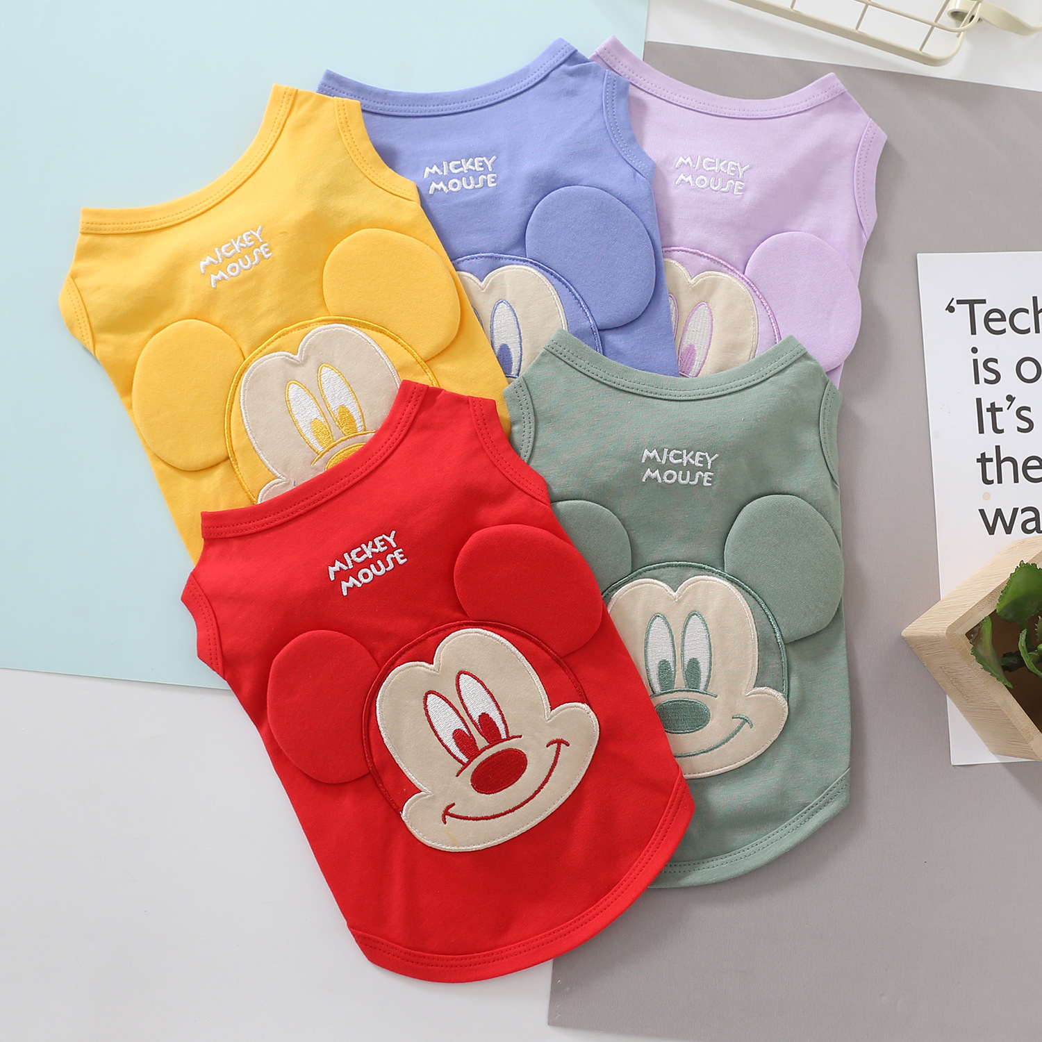 Pet dog clothes spring and summer cartoon vest