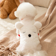 Dog cute little bear Arctic velvet pulling velvet coat small and medium-sized dog Korean style cat two-legged pet clothes