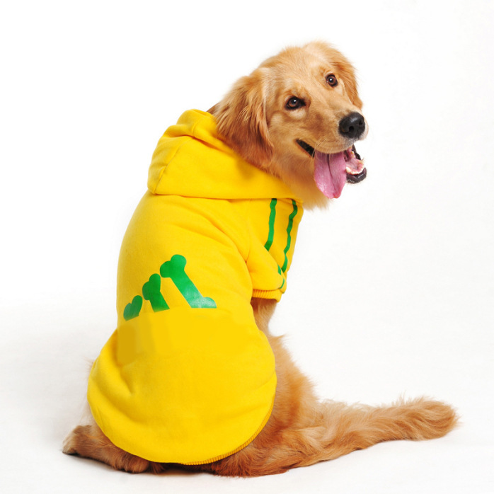 Dog Clothes Spring and Autumn Sweater Thick and Fleece Large Medium Small Dog Golden Retriever Labrador Dog Clothes Claw Suit Fabric