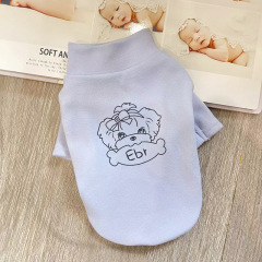 German suede fabric pet clothes Teddy Bichon Bear base shirt hot fabric fat dog clothes super elastic
