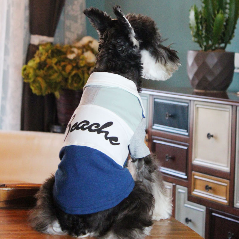 Dog clothes handsome polo shirt fashionable two-legged clothes