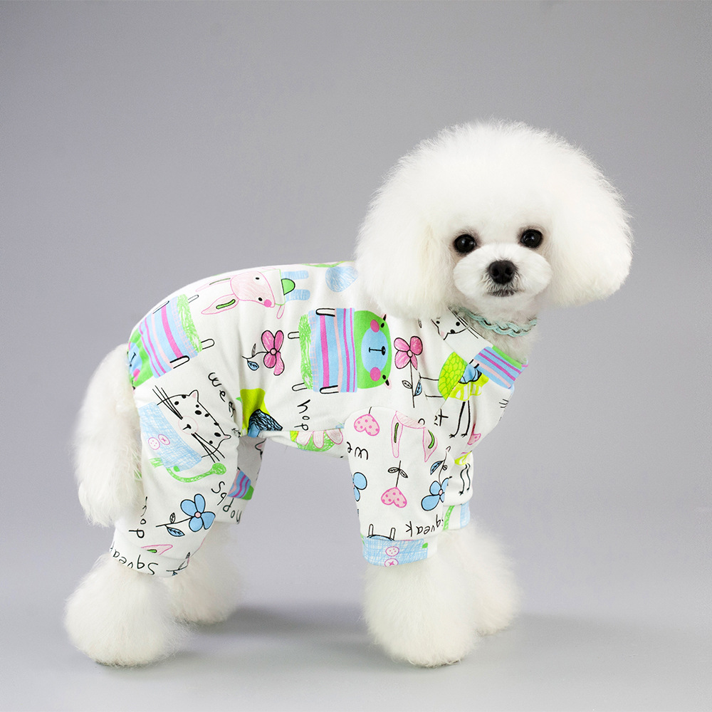 Teddy dog, cat, dog clothes, four-legged spring and autumn pet clothing