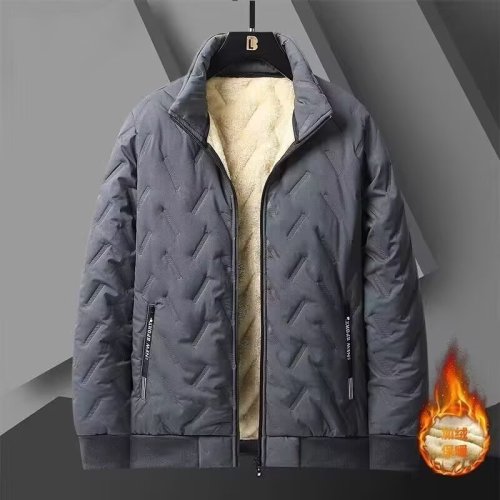 Winter cotton coat for men lamb velvet plus velvet thickened outdoor sports jacket windproof waterproof warm cotton coat for men