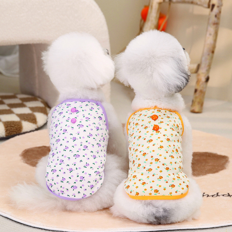 Pet dog clothes spring and summer bibie bear teddy vest suspender