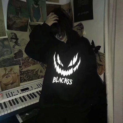 Fashion ins loose casual sweatshirt trendy hooded simple pullover youth trend new autumn Japanese trendy men