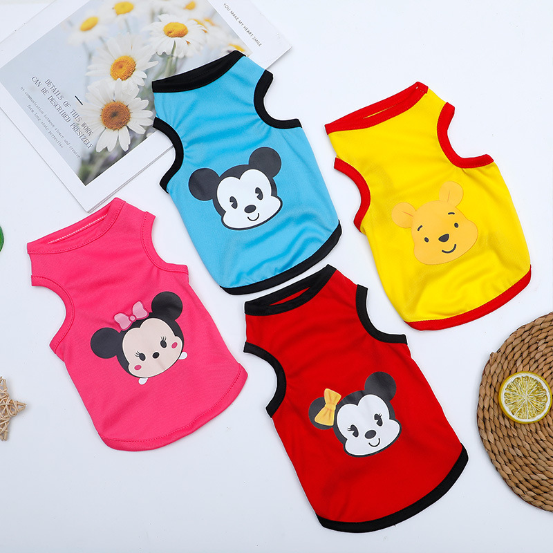 Pet Clothes Summer Thin Puppy Clothes Cat Clothes Dog Vest Mickey Corgi Clothes