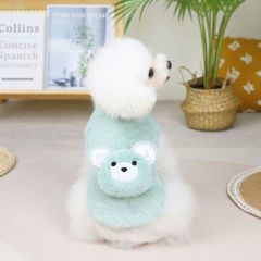 Polar bear velvet vest pet warm dog clothing