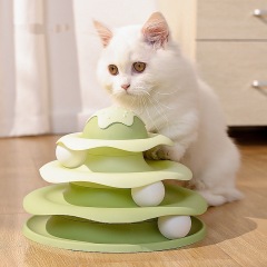 Cat toys ice cream track amusement plate teasing cats self-exciting and relieving boredom artifact turntable kitten toys