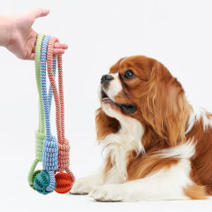 Pet toys bite-resistant dog rope knot rubber ball teeth molten dog toys can't bite puppy supplies rope ball