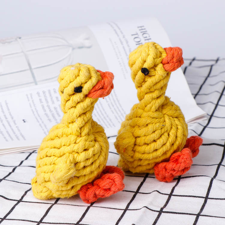 Pet toys dog bite-resistant knitted cotton rope toys medium and large dog teeth cleaning dog bite rope