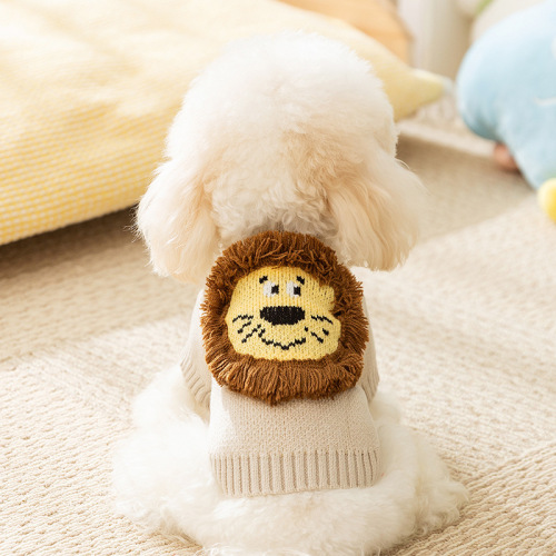 Dog small and medium-sized dog cute little lion sweater Teddy big panda sweater pet dog clothes