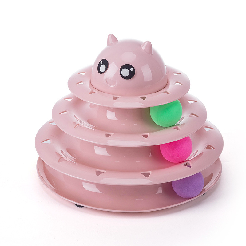 Pet supplies cat toys self-sex amusement plate fun interactive game plate three-layer cat carousel