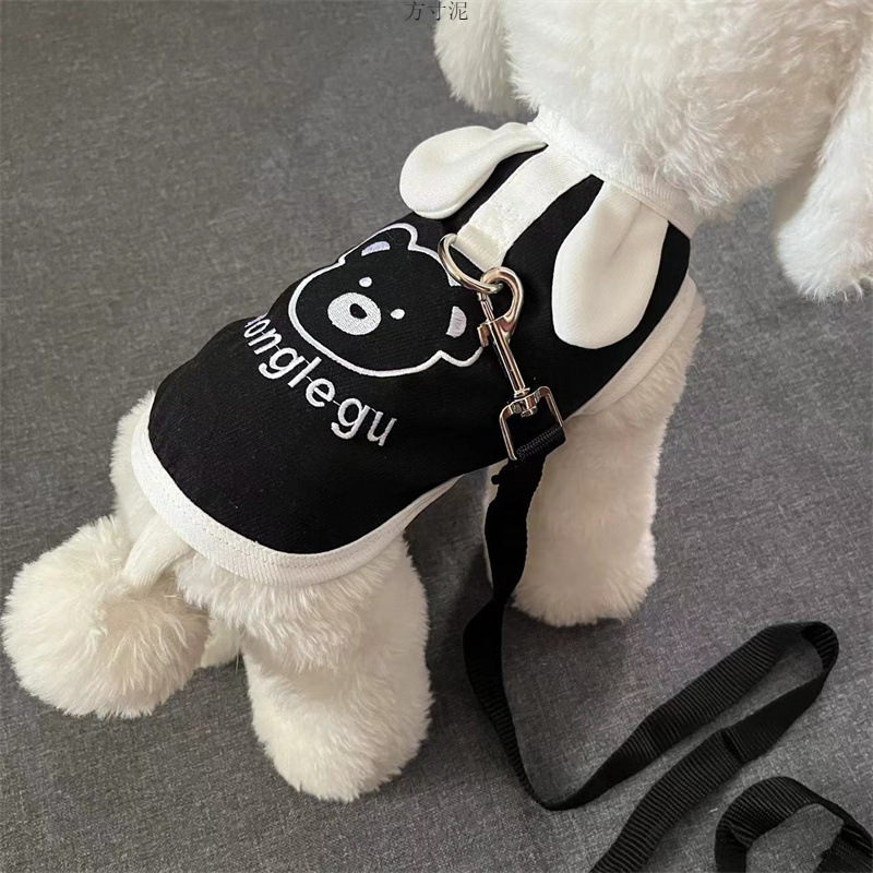 Pet vest small puppies and cats, gold gradient layer spring and autumn style Teddy Bi Pomeranian dog clothes