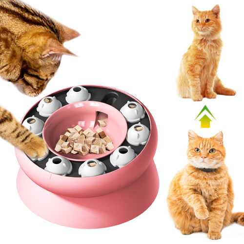 Pet cat self-sustaining slow food tableware cat bowl educational feeder healthy feeding bowl