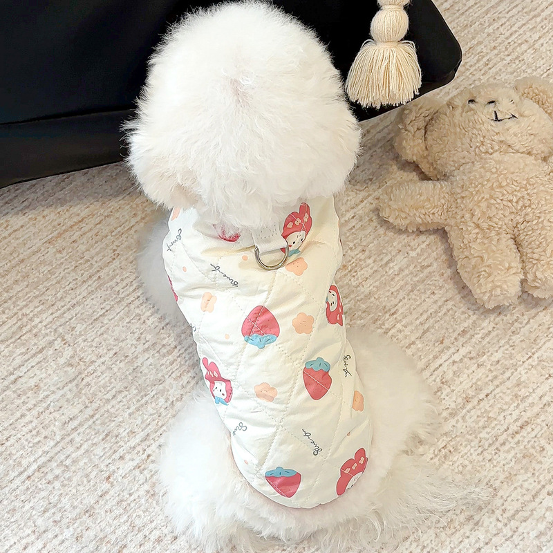 Pet clothes warm dogs and cats clothes double-sided cotton vest thickened cotton clothes