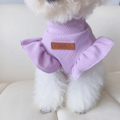 Pet Clothes Small Flying Sleeve Vest Cats and Dogs Small Fresh Vest Teddy Bichon Beautiful Clothes