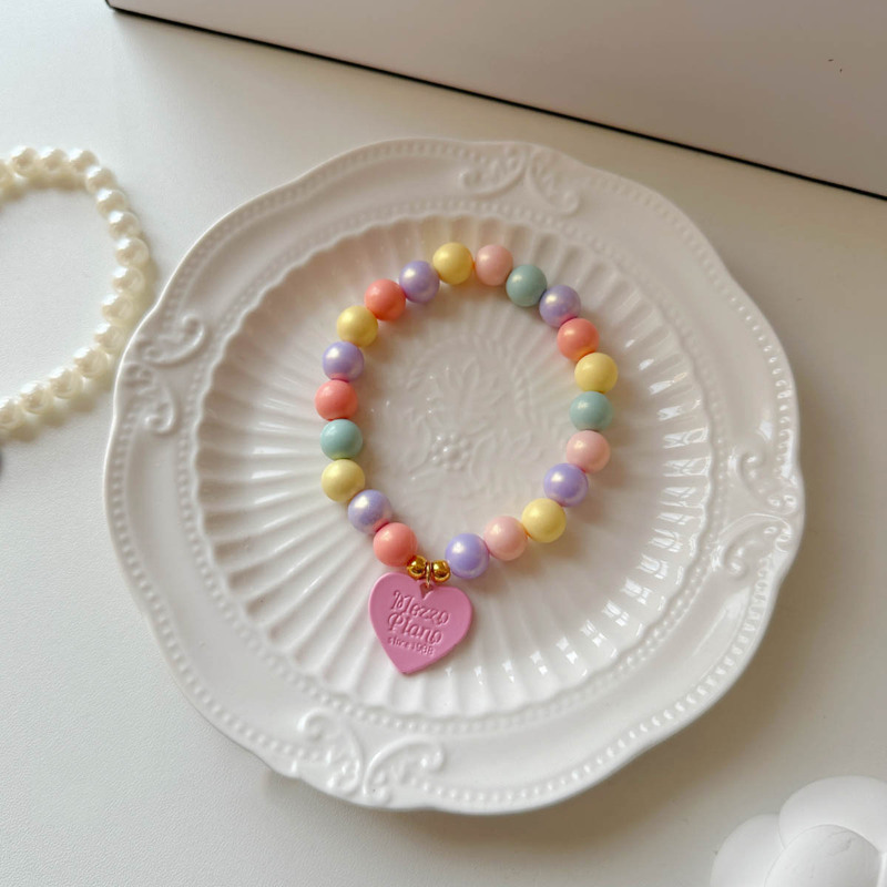 Cool colorful bead kitten necklace pet collar dog necklace necklace decoration cute photo accessories biscuit