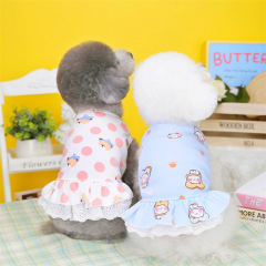Puppy Clothes Summer New Thin Cute Skirt Teddy Small Dog Pet Clothes Cute Cartoon Skirt