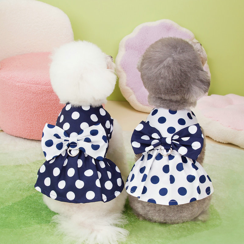 Pet cat dog clothes summer thin small Pomeranian bear Teddy Popopo vest skirt