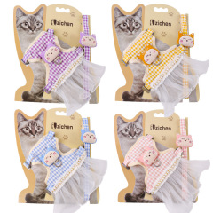 Pet chest and back slid cat traction rope prevents breaking and walking cat leash retractable strap