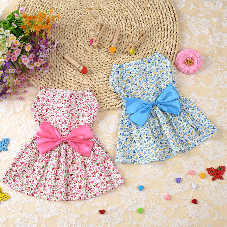 Floral Princess Skirt Dog Skirt Cat Small Dog Puppy Pet Teddy Clothes