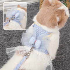 Princess skirt cat rope cat clothes chest back traction rope cat rope out fairy cat rope artifact