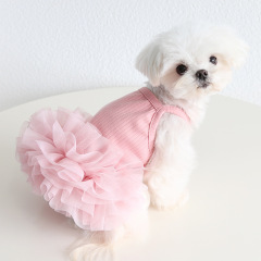 Elegant ballet puffy skirt spring and summer new dog and cat clothing pet clothes