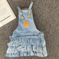 Denim two-color casual teddy bibie bear dog clothes