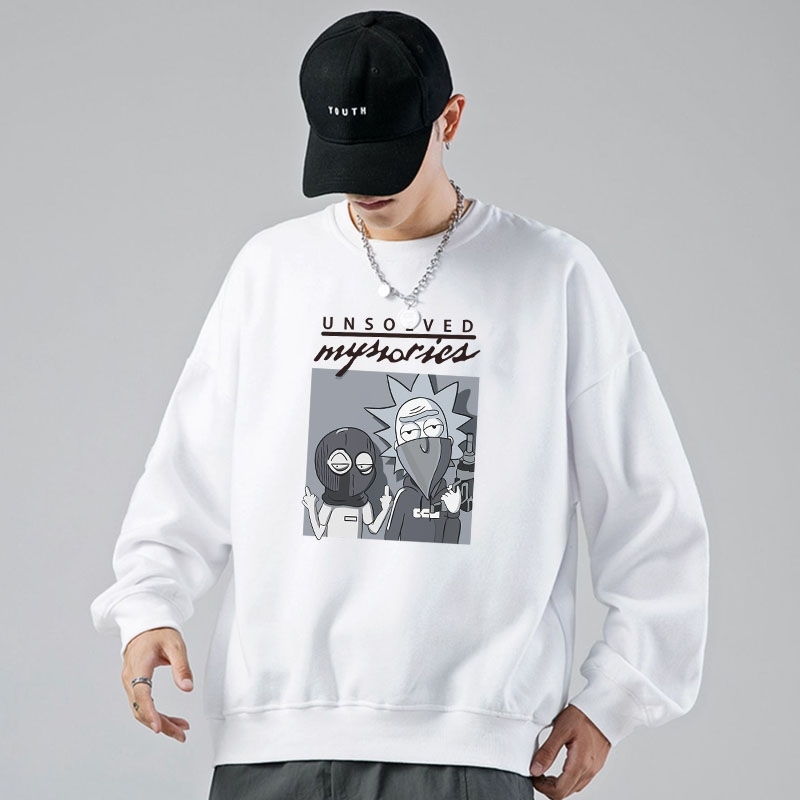 Pure cotton loose trendy brand spring and autumn sweatshirt round neck bottoming shirt spring new style plus velvet piece