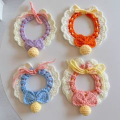 Pet hand-woven collar cute cat knitted necklace kitten neck ring small dog dog scarf decoration