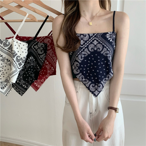Small suspender vest for women with new inner wear design niche and irregular hot girl top for women