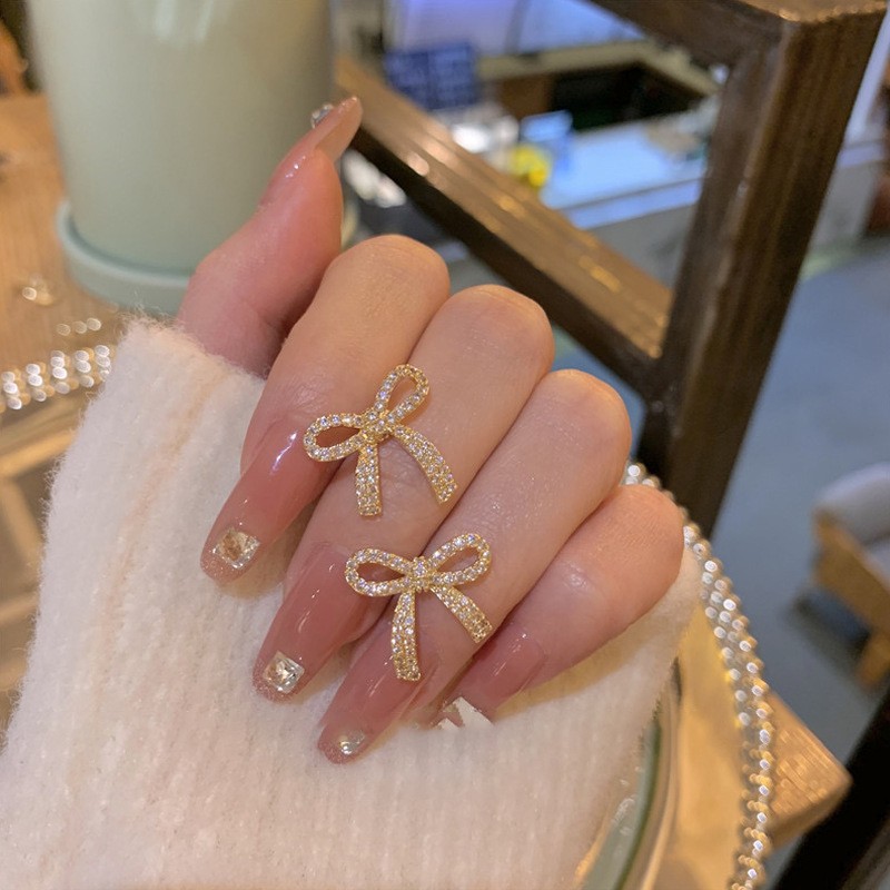 s925 earrings exquisite women's simple full diamond cross earrings light luxury versatile earrings silver needle temperament high-end sense
