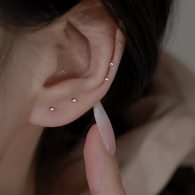 New 925 silver-plated ear piercing ear piercing ear piercing women's sterling silver ear piercing sleeping ear stick ear stick ear stick ear stick