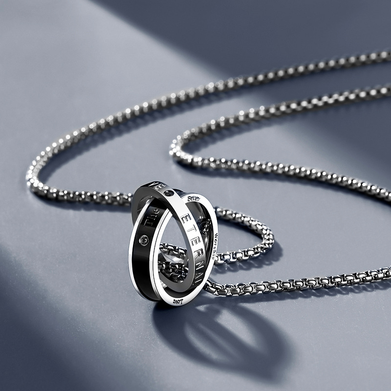 Necklace for men hip-hop personality pendant niche versatile sweater chain sweater chain titanium steel does not fade male accessories
