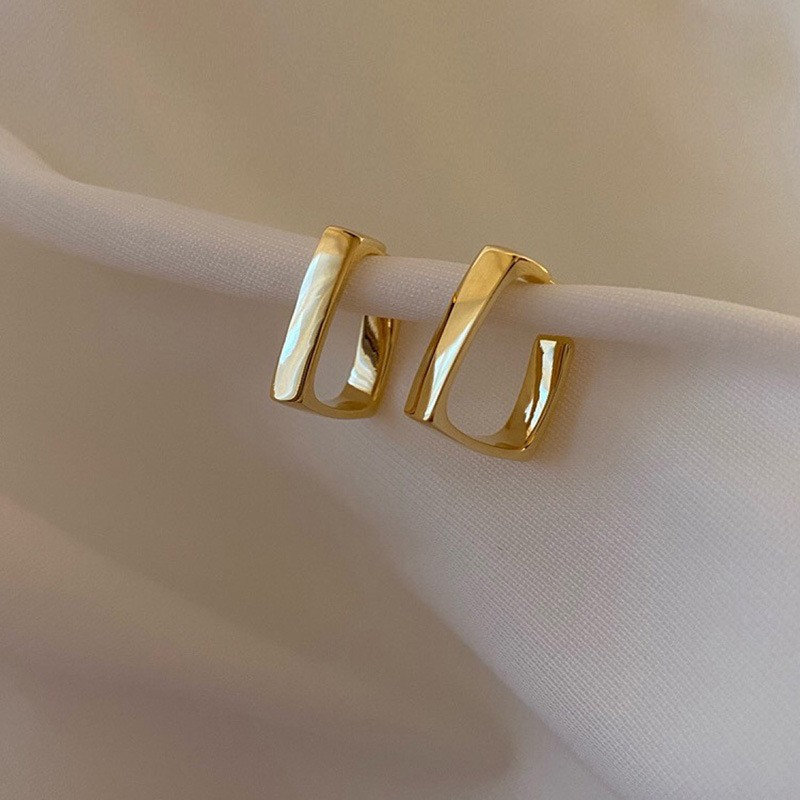Geometric U-shaped earrings fashion trend simple temperament Internet celebrity earrings women's earrings