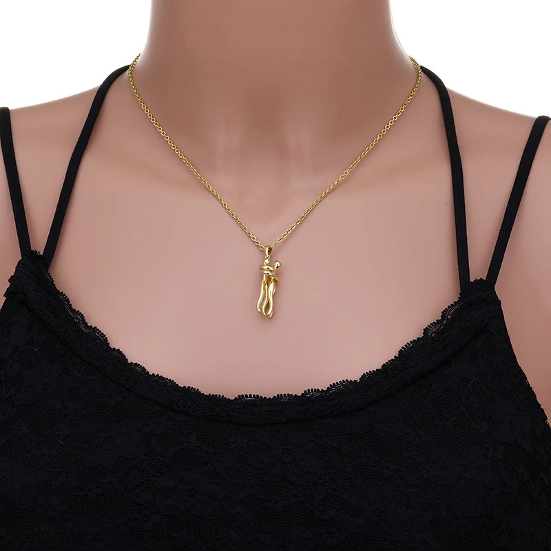 Creative couple pendant copper gold-plated versatile jewelry combination can be detached personalized men and women necklace