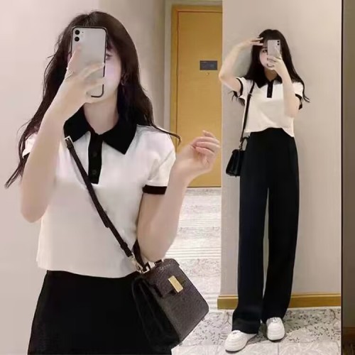 Internet celebrity fashion summer new style fashionable and age-reducing student best friend outfit super hot two-piece set for women