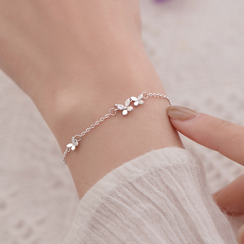 Diamond Butterfly Bracelet Female Designer Fashion Personality Forest Friend Temperament Flower Adjustable Hand Dress