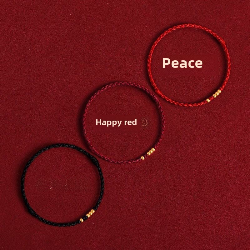Red rope bracelet for life 1314 ancient method sand gold fortune bead hand-woven love best friend couple bracelet