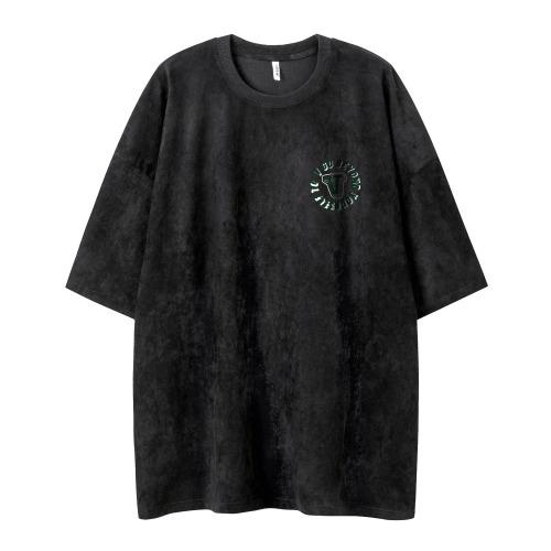 Trendy and versatile new Harajuku fashion trendy brand summer youth trendy ins round neck T-shirt trendy standard men's five-point sleeves