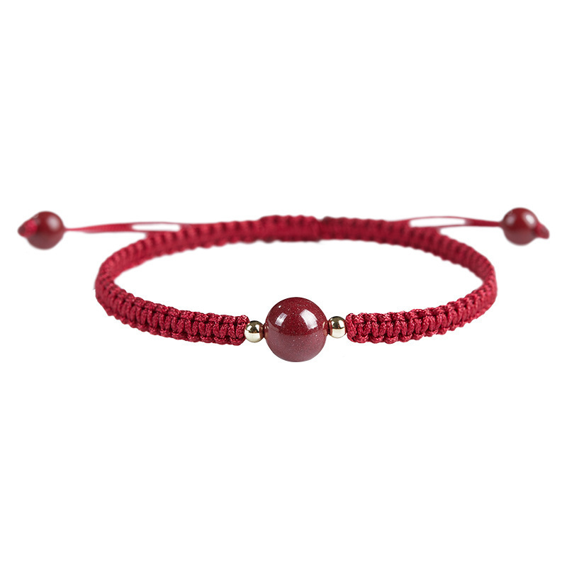Red rope lucky bead bracelet for women summer bracelet for men couple bracelet for cinnabar bracelet