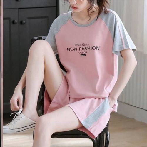 200 catties sports suit for women's summer large size new loose fat mm Korean version shorts casual two-piece set