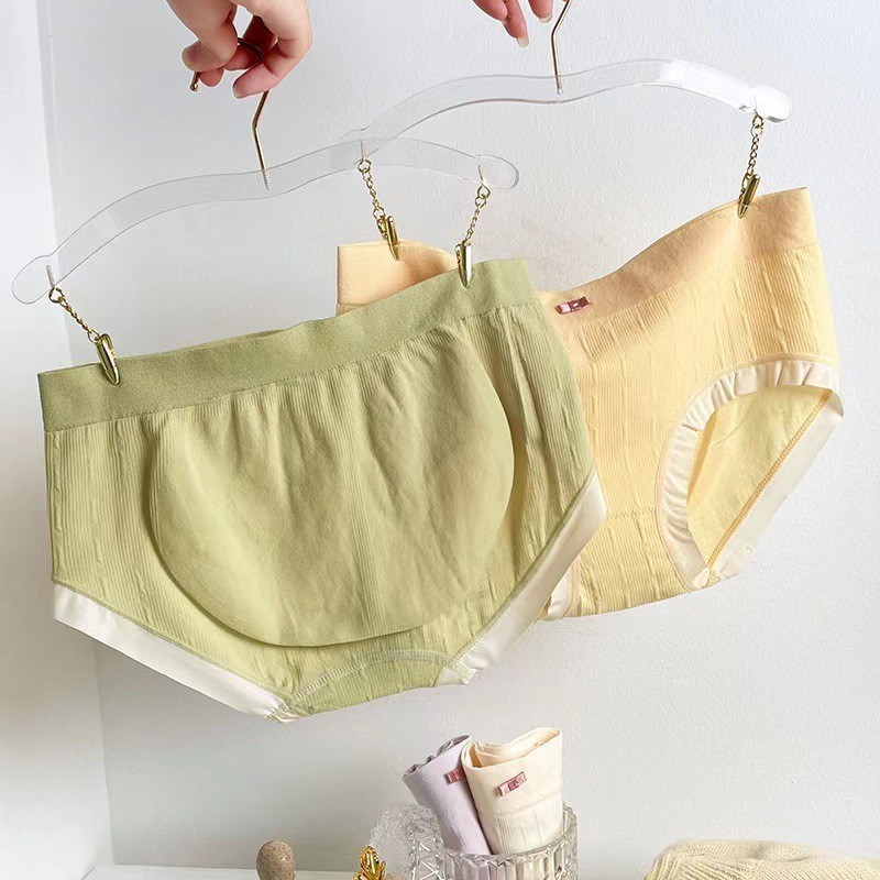 Gift box women's briefs mugwort vests super high elasticity comfortable breathable solid color bow mid-waist underwear for women