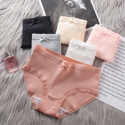 Women's Fashion Underwear Women's Students' Underwear Comfortable Mid-waist Female Female Sexy Cute Large Size Women's Underwear Women's Breathable