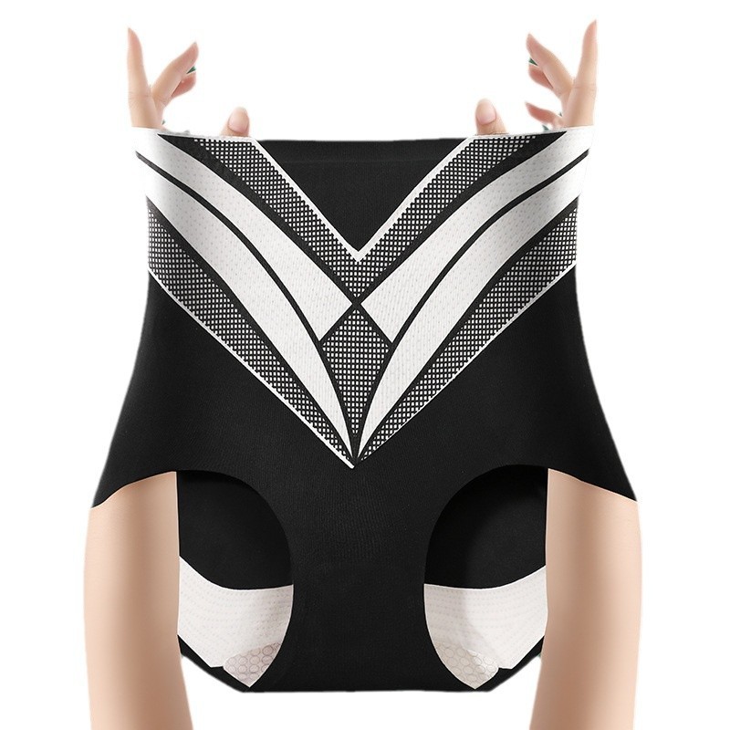7A antibacterial body shaping and belly-tight underwear for women pure cotton crotch liquid double-layer hip lifting waist-tightening briefs fitness underwear